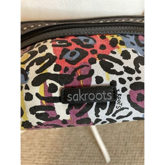 Sakroots Animal Print Bag Artist Circle Multi Spotted Wristlet Artist Circle - Picture 5 of 15